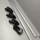 Amazon Basics Cross Rail Roof Rack, 56 inches, Fits up to 49.6" Spans between Raised Side Rails with Gap, Pack of 2, Black/Silver