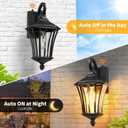 YSN 2 Pack Dusk to Dawn Outdoor Light Fixture Wall Mount Porch Lights Weather Resistant Exterior Sconce Light, Waterproof Wall Lantern for Porch, Garage, Backyard, Walkway, E26 Socket, Black
