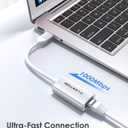 LENTION USB to Ethernet Adapter, 1000Mbps Plug and Play Wired LAN Network USB A to RJ45 Converter Powerline Ethernet Adapter Compatible with Nintendo Switch, Linux, Windows Laptop(HU604, Silver)