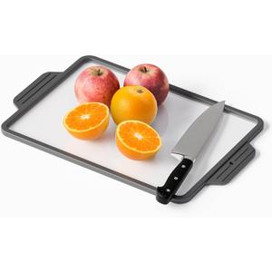 Tempered Glass Cutting Boards for Kitchen Counter, Dishwasher-Safe & Shatterproof with Non-Slip Edge, Housewarming Gifts, 15 * 10 Inch Small Size Clear Cutting Board