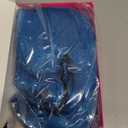 VCKOVCKO Short Bob Wigs Lake blue Wavy Wig With Air Bangs Women's Shoulder Length Curly Wavy Synthetic Cosplay Pastel Bob Wig for Girl (12", Lake blue)