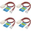 72-6514 Speaker Harness Professional Car Door Speaker Wiring Adapter Plug with Thicker Longer Cable for Chrysler Town Country, Dakota, Dodge Ram, Durango, Jeep Wrangler (4PCS)