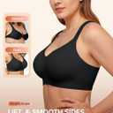 Vertvie Bras for Women No Underwire Wireless Push Up Seamless Full Coverage Comfort Sports Everyday Bra Regular & Plus Size (Black, L)