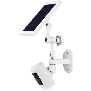 2-in-1 Wall Mount for Ring Solar Panel, Ring Stick Up Cam Battery, Spotlight Cam and Spotlight Cam Plus/Pro(Battery), Adjustable Angle to Get Maximum Sunlight for Your Solar Panel (White)