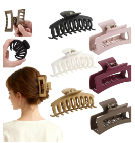 6 Pack Cloud Claw Clip for Women, 4" Large TPEE-Silicone Hair Claws, Bendable & Unbreakable Non-Slip Cozy Hair Clip for Thin/Thick/Curly Hair, Flexible & Durable All-Day Comfort Mutil Color 3