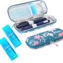 YOUSHARES Portable Insulin Cooler Travel Case - TSA Approved Diabetic Medication Cooling Bag, EVA Insulated Organizer for Epi Pens, Refrigerated Diabetes Supplies Carrying Storage Kit with 2 Ice Pack