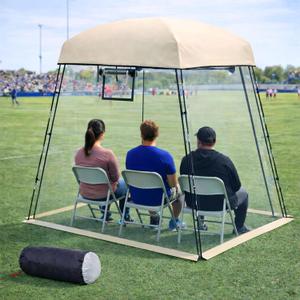 VERSSURE Sports Tent Fits 2-4 Persons,Waterproof Sport Tents Shelter, 6.2FT Height Portable Clear Bubble Tent, Weather Pod for Sports Watching,Camping and Outdoor Activities (Khaki)