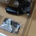 TIQLAB Electric Height Adjustable Standing Desk 47.223.6 inch, Sit Stand Desk with Splice Board, Memory Controller, White Frame & Maple Top Computer Workstation for Home Office