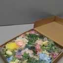 Sggvecsy 20 Inch Spring Wreath with Artificial Flower Colorful Roses Daisies Hydrangea Eucalyptus Floral Wreath for Easter Front Door Easter Summer Farmhouse Wall Home Window Decor