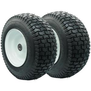 16x6.50-8 Tire and Wheel with 1 inch Axle Tubeless, 3 Centered Hub Turf Tread 16x6.5x8 Lawn Tractor Tires for Garden Riding Lawn Mower, 415 lbs Capacity, 4PR