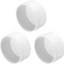 uxcell 3 Pcs PVC Pipe End Cap Fitting 2.5 Inch Plug Adapter Socket Fittings for Furniture Grade DIY PVC Connection Garden Shelf, White