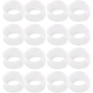 16pcs Silicone Ear Guages: Multi Colors Thin Ear Tunnels Plugs Double Flared Ear Piercing Jewelry Expanders Stretchers for Women Men Size 00g-1"