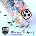 for iPhone Air Case,Coastal Romantic Y2K Seahorse & Hibiscus Art Collage Design Pattern AestheticMilitary-Grade Drop Protection,Ocean Theme Cover with Camera Protection for Girls Women