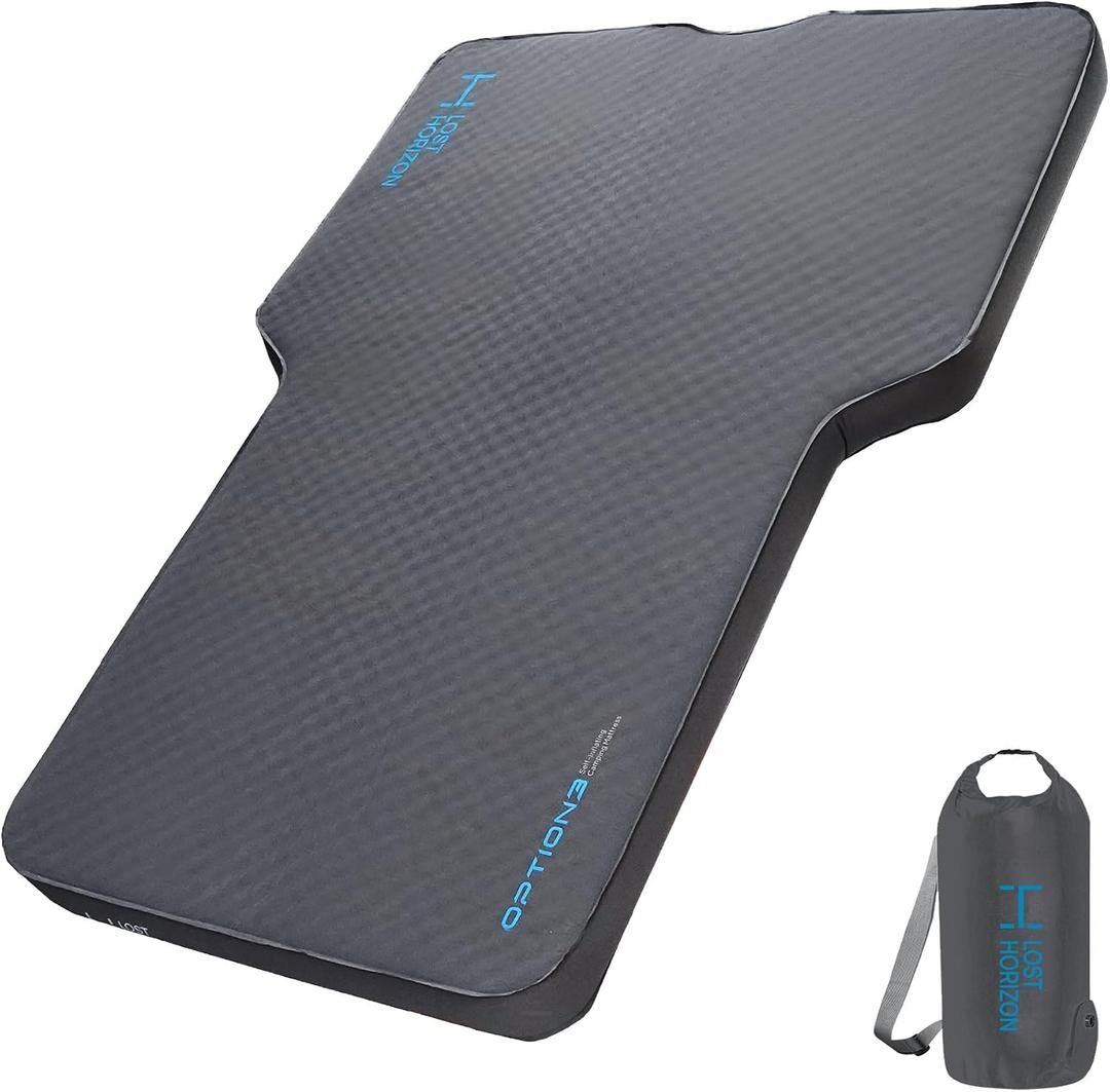 Lost Horizon Camping Air Mattress with Foam, Self Inflating Sleeping Pad, 4.5" Thick, R-Value 13, for Rivian R1S