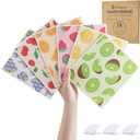 Homaxy Swedish Dishcloths for Kitchen, 6 Pack Fruit Reusable Paper Towels with Clips, Absorbent Cellulose Sponge Dish Cloths for Washing Dishes, Non-Scratch & Odor-Free Dish Rags