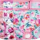 wegreeco Washable Female Dog Diapers Highly Absorbent Reusable Diapers for Dog in Heat Period, 3 Pack (Ink Painting, XX-Large)