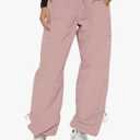 Womens Cargo Sport Pants with Multiple Pockets Ruffle Elastic Waist Fashion Comfortable Loose Fit Lounge Sweatpants M