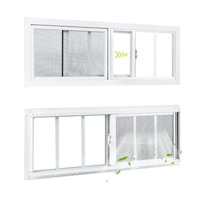COLORPAPA 2 Pack Shed Windows, 10"x29" Sliding Windows, Transom Window with Tempered Glass for Shed, Chicken Coop, Playhouse, Household, Garage, Barns (White)