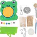 Miniature Pottery Wheel Kit, Electric Pottery Wheel for, Complete Clay Making Machine with 6 Colors, 2 Clay, Apron and Accessories, DIY Art Toy for Ages 6 12