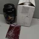 Honorary Memorials Patriotic Hearts Eagle Urn for Human Ashes | American Flag Cremation Urn for Adults, Veteran, Medium Size, Handmade Funeral Urns with Velvet Bag