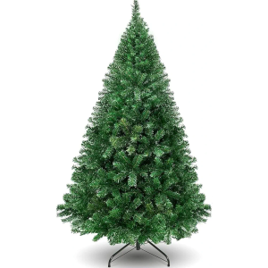 6ft Artificial Christmas Tree Xmas Tree with Solid Metal Stand for Holiday Indoor and Outdoor Decoration, Green