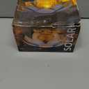 Huaxu Solar Lights Outdoor Decor Metal Lotus Flower LED Waterproof Glass Decorative Gifts for Garden Lover Women Mom Table Pathway Lawn Patio Yard Ground (Imitation Rust)