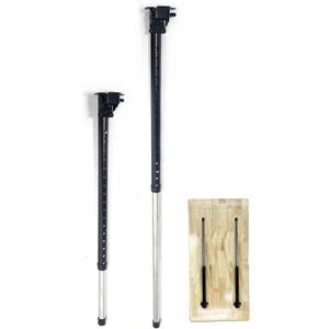 Benbuoo Adjustable Folding Table Legs 29-42", Heavy Duty Metal, Set of 2 | Height Adjustable, Foldable, Sturdy | for DIY Desks, Computer Tables, Office Workstations, RV Camping, Outdoor Furniture, R29''-42'' 2pcs