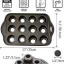 2 Pack 12 Cavity Mini Cheesecake Pan, Mini Muffin Baking Pan, Mini Cupcake Pan with Removable Bottom, Round