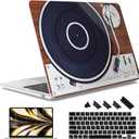 May Chen for MacBook Air 13.6 Inch Case 2025 2024 2023 2022 Release Models: A3240 M4 A3113 M3 A2681 M2, Plastic Hard Shell Case for MacBook Air 13.6" with Retina Display, Retro Music Machine