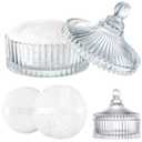 3 Pieces Extra Large Body Powder Puff and Container 6 Inch White Oversize Dust Powder Puff for Baby Women Dusting Powder (2 Ounce (Pack of 3))