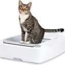 PetSafe ScoopFree Crystal Plus Automatic Self-Cleaning Cat Litter Box System  Not Enclosed  Advanced Odor Control  Includes 1 Disposable Crystal Litter Tray  White (PAL00-18016)