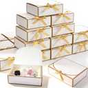 kenaeooe 16 Pack 10.6x7.8x3.1 Inch White Gift Boxes with Lids, Bridesmaid Proposal Box, Luxury Gift Box with Ribbon for Wedding, Birthday, Christmas, Graduation, Party