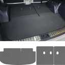 Trunk Mat Backrest Mat Compatible 2020 2024 2025 Hyundai Palisade Custom Fit PU Leather Cargo Liner Rear Backrest Protector Weather Cargo Mats, 3 Pieces
