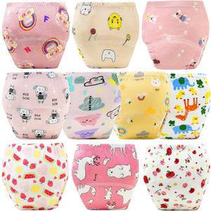Upairy Training Pants Potty Underwear 100% Cotton for 2T-6T(10PCS,M)