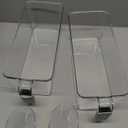 Havawish Ice Storage Bin and Flexible Scoop Set Plastic Freezer Bin with Pull Out Handle Storage Bucket Clear for Container with Scoop(Grey,10.83 x 4.92 x 4.33 in,Classic)