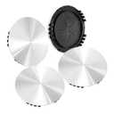 GTOWNWORKS 4pcs Wheel Center Caps for GMC Chevrolet Trucks and SUV Silverado Suburban Tahoe K1500 Escalade 1992-1999, Silver, 15" x 7" Wheels ONLY