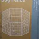 DUMOS Dog Playpen Indoor, Metal 40 Inch 8 Panels Foldable Pet Fence with Door, Outdoor Small Medium Large Dog Puppy Portable Exercise Play Pen for RV Camping, Trips, Play Yard (Black)