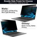 14 Inch Laptop Privacy Screen Filter (16:9), Anti Glare Blue Light Blocking Screen Protector for Windows Notebook, Removable Matte and Glossy Finish Shield for Office Business Travel
