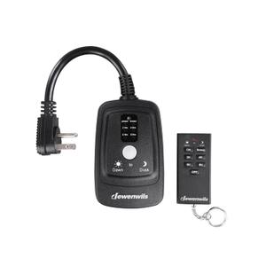 DEWENWILS Dawn to Dusk Outdoor Timer for Swimming Pool, 125V/ 15A Plug in Sensor Outlet Timer Waterproof, 100FT Range Remote Control with 2 Grounded Electrical Outlets for Pool Pumps, Fountain, UL
