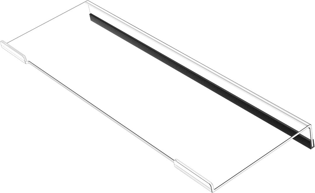 Egchi Computer Keyboard Stand PC Keyboard Stand, Acrylic Tilted Keyboard Stand for Ergonomic Typing Clear Keyboard Tray for Easy Typing and Working, Keyboard Holder with Silicone Non-Slip Case (Clear 17in L* 5.7in W* 1.2in H)