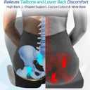 Back and Seat Cushion for Office, Back & Tailbone Pain Relief, Raised Cushion for Lumbar and Butt, Double-Sided Anti-Slip, Improves Sitting Posture, Ergonomic Memory Foam Lumbar Cushion