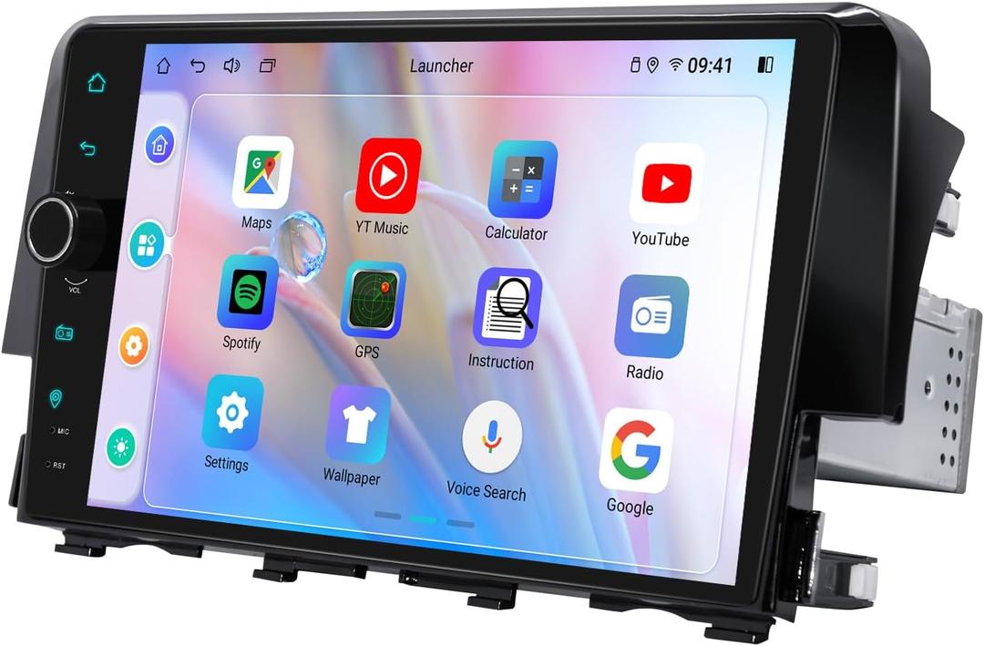 JOYING Car Radio for Honda Civic 2016-2021 Android 12 Car Stereo 9 Inch Head Unit 8GB+128GB with Wireless Carplay Android Auto Mirror Link GPS Navigation Bluetooth 5.0 HDMI Output(JY-HZ145N8)