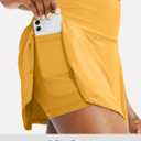 SANTINY Pleated Tennis Skirt for Women with 4 Pockets Women's High Waisted Athletic Golf Skorts Skirts for Running Casual (Yellow)