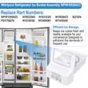 Upgraded WPW10558423 Refrigerator Ice Bucket Compatible with Whirlpool Ice Maker Replacement W10558423 Whirlpool Ice Bucket Ice Bin WRS325FDAM04, WRS315SDHM08, WRS325SDHZ, WRS315SDHZ Ice Maker Tray