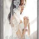 16 x 24 Picture Poster Frame, Rustic Gray 24 x16inch Frame, Natural 16x24 Canvas Frame, Distressed Grey Large Gallery Family Concert Photo Frame, Anniversary/Birthday/Wedding/Thank you/Christmas Gift