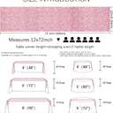 Sequin Table Runners 72 Inches Long Pink Glitter Table Runner for Party, Wedding, Bridal Baby 6 Pcs, Pink