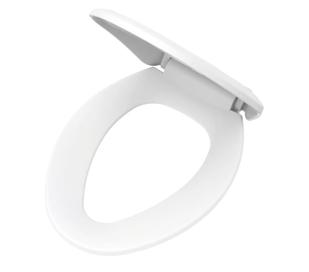 Premium Elongated Toilet Seat with Cover Quiet Close, Quick Release, Easy Installation Never Loosen Hinge, Slow Close Toilet Seat and Cover, Easy Cleaning-White Color (Elongated)