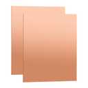 LEXININ 2 PCS 8 x 10 Inch Pure Copper Sheet, 24 Gauge/ 0.5mm Metal Copper Plate, Double Sided Film Attached Copper Plate for Craft