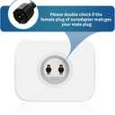 Replacement Yard Inflatable Adapter Power Supply Adaptor - 12V 1.0A 2Pcs - Inflatable Plug Replacement Class 2 Power Supply - White - for Christmas Tree Light/Thanksgiving Yard Blow Up Decorations