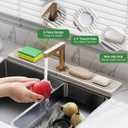 23.6 Inch Stone Faucet Mat for Kitchen Sink Splash Guard - Diatomite Quick Dry Stone Mat Kitchen Sink Protectors, Water-Absorbent Faucet Handle Drip Tray(White, 23.6" x 3.9")